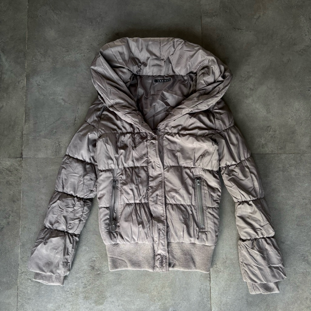 Ingni Grey Puffer Jacket Woman