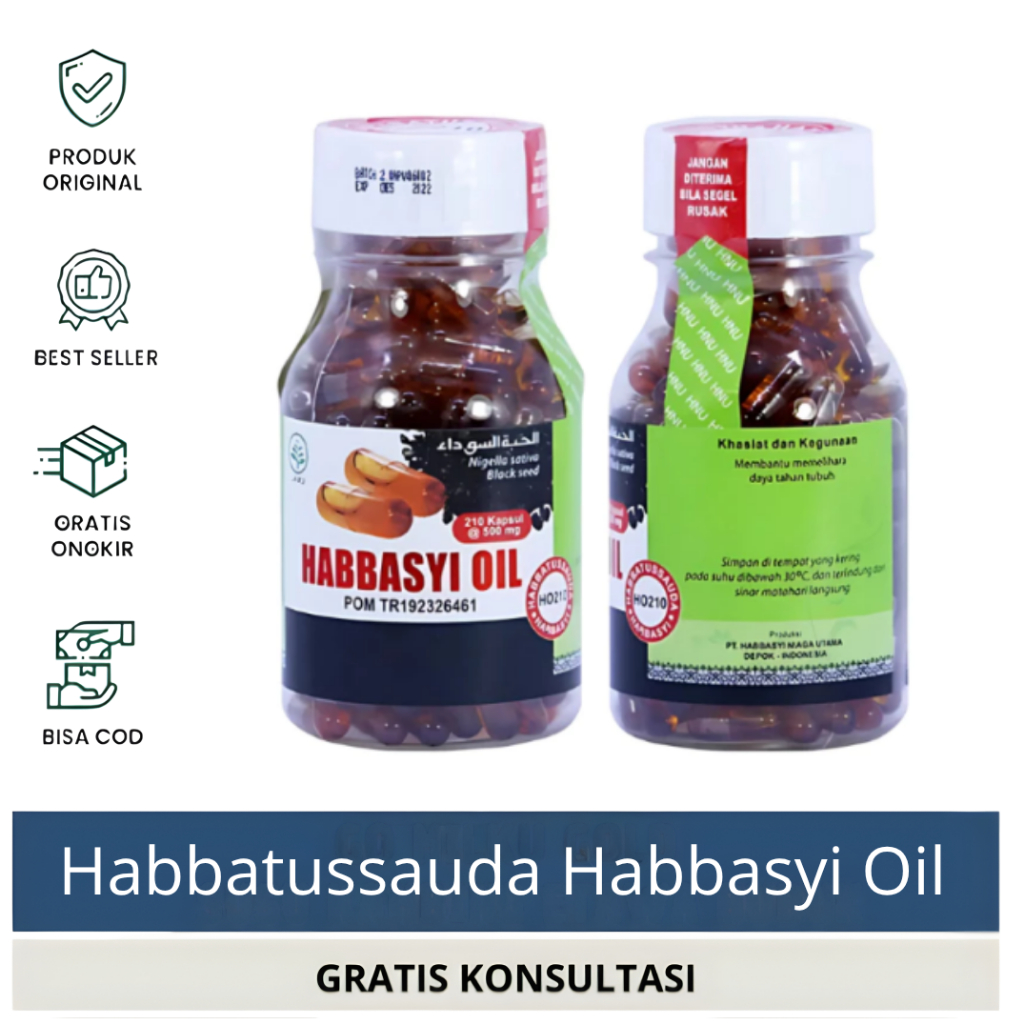 Habbasyi Oil Murni 210 Kapsul | Habbatussauda