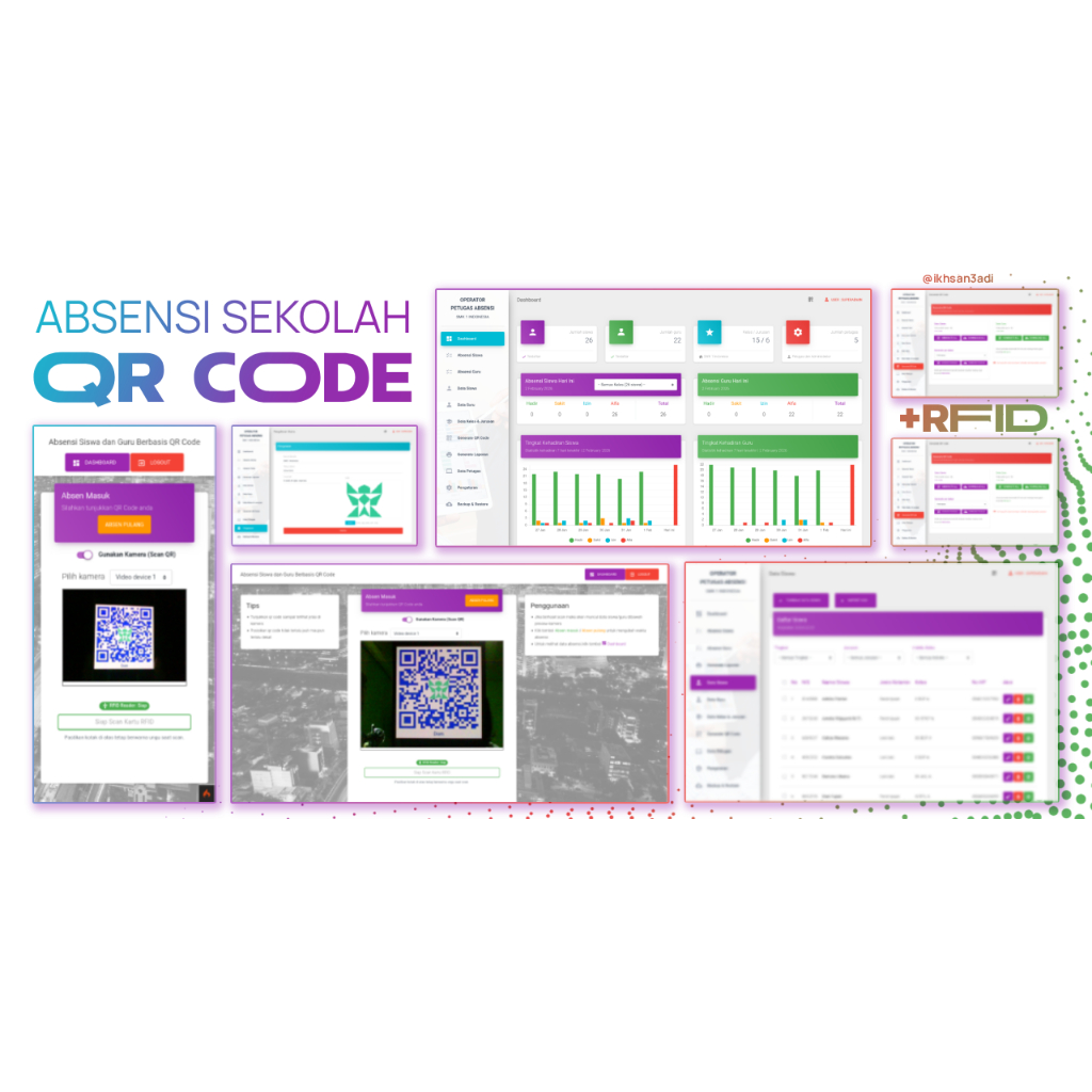 SourceCode WEB+APK absensi sekolah QR code dan RFID