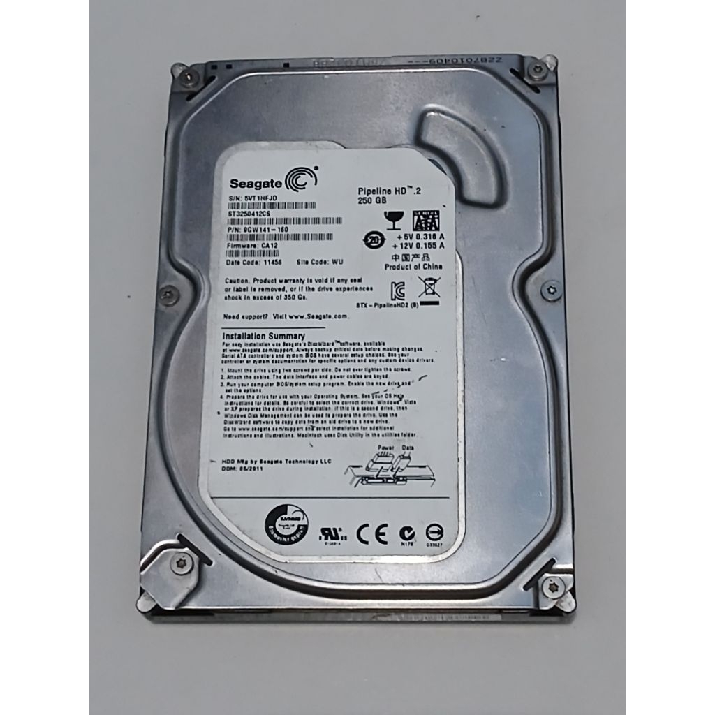 HDD hardisk 250GB seagate 3.5 inch bekas normal
