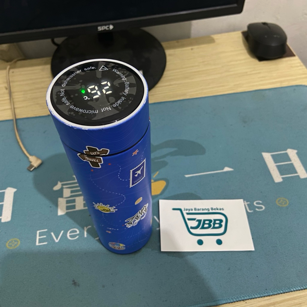Tumbler LED Derajat 500ml Botol Minum Termos SECOND