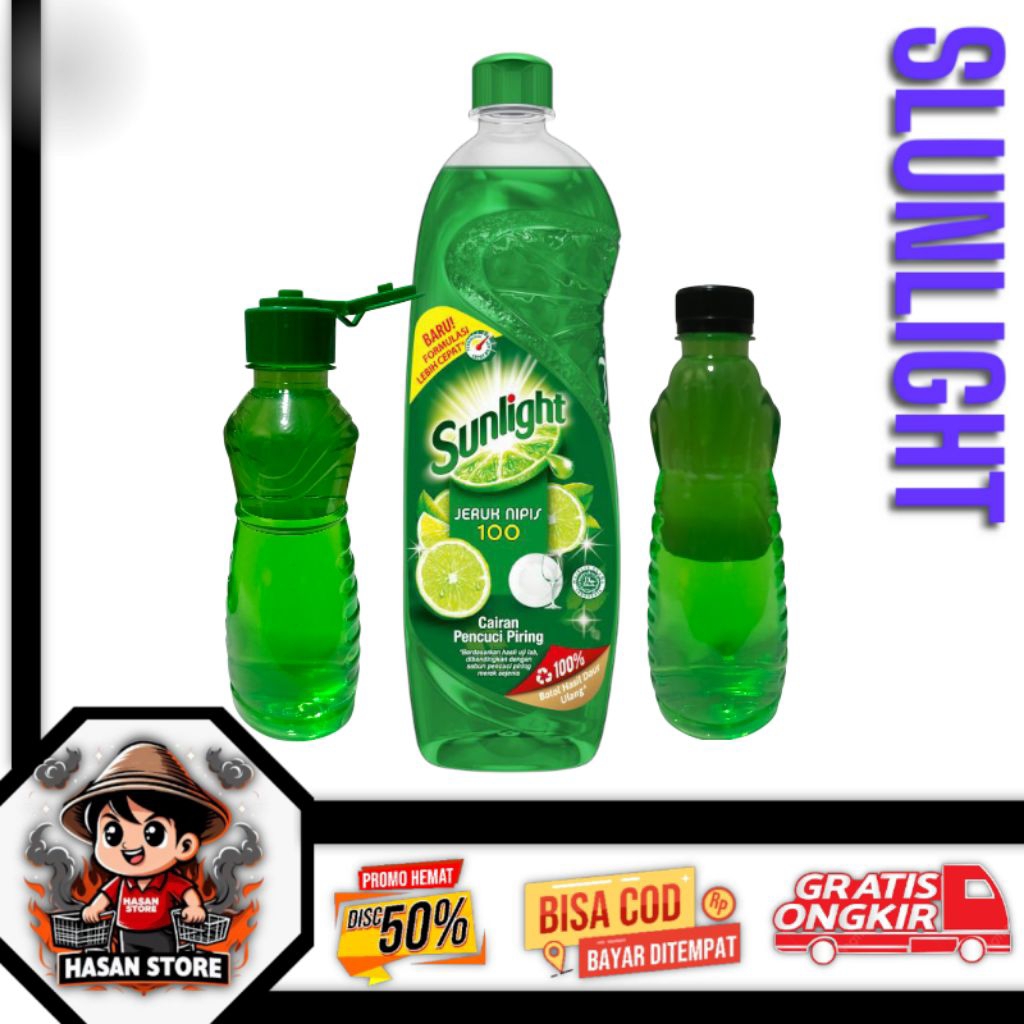 Sabun Cuci Piring SUNLIGHT Jeruk Nipis BOTOL Murah  250Ml.350Ml,600Ml