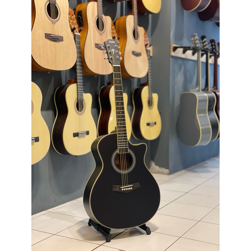 Gitar Akustik Taylor Hitam Best quality