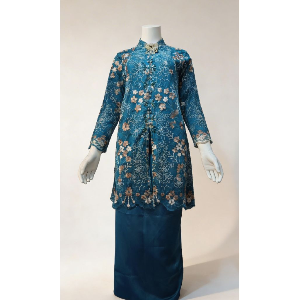 One Set Kebaya Satin Silk Tile Premium