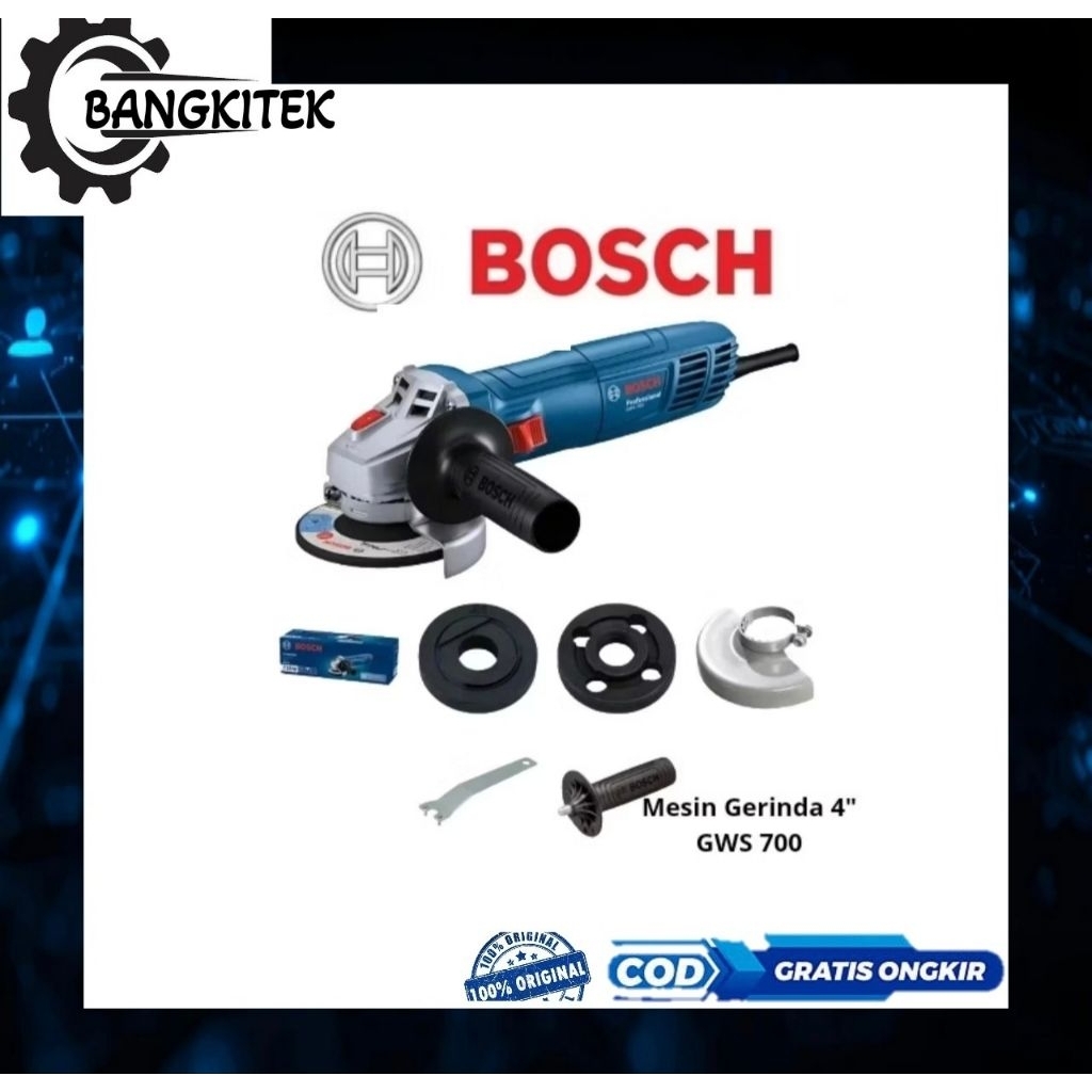 Mesin Gerinda Tangan BOSCH GWS 700 ASLI ORIGINAL/BOSCH Mesin Grinda 4" GWS 700 ASLI ORIGINAL