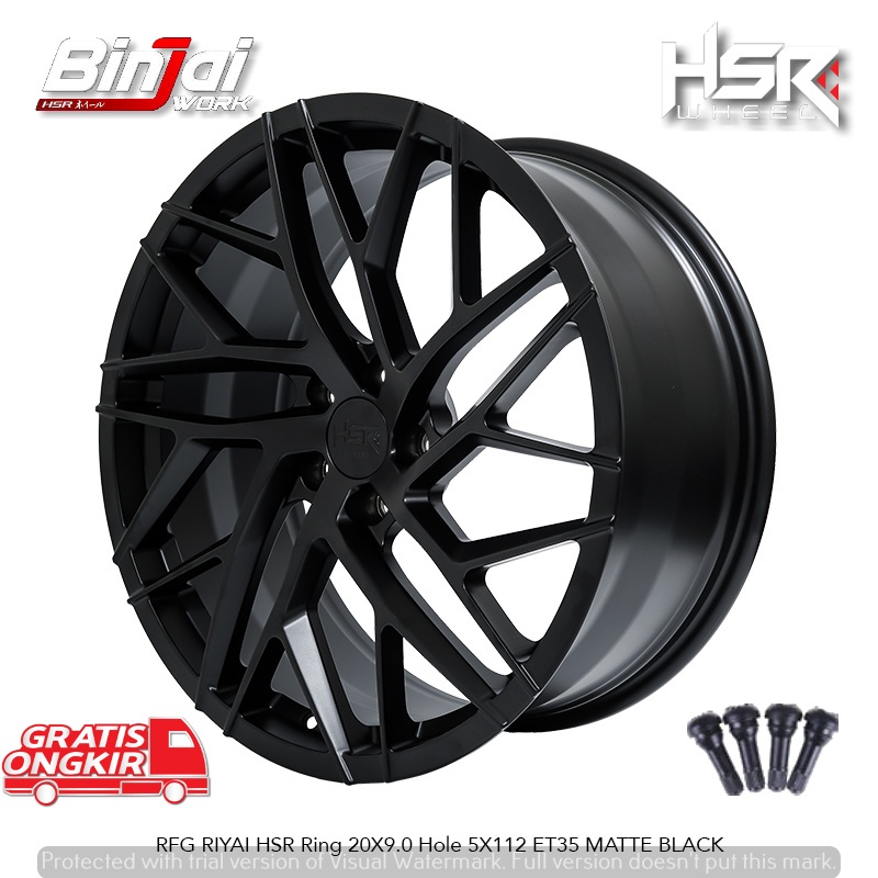 VELG HSR WHEEL RFG RIYAI HSR R20X9 H5X112 ET35 MB. GRATIS ONGKIR
