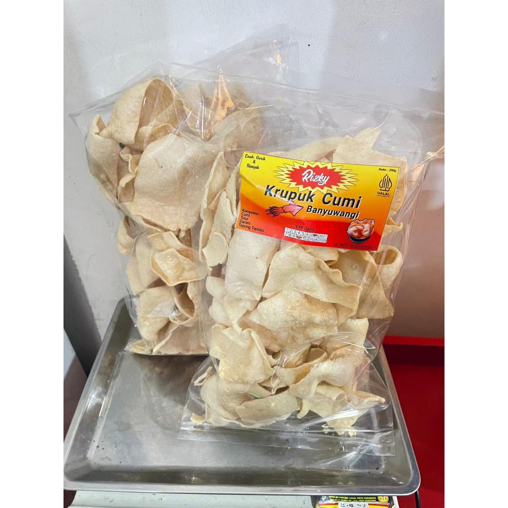 Kerupuk Keripik Cumi Rizky asli Banyuwangi - Camilan Banyuwangi - Krupuk Cumi - Kripik krupuk cumi -
