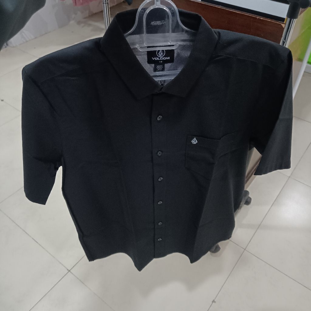 Kemeja pria Volcom Msh becket black original