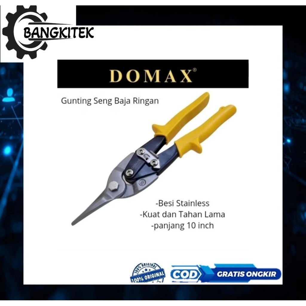 Gunting Seng Domax/Gunting Holo Domax/Gunting Baja Ringan Domax 100%ORIGINAL