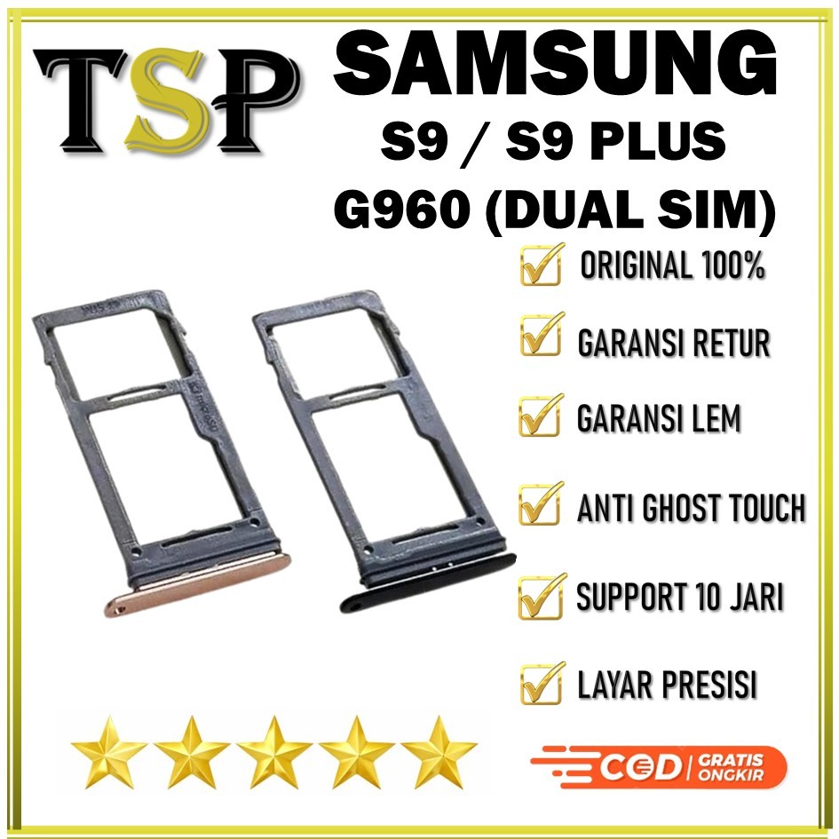 SIMTRAY / SIMLOCK / SIM HOLDER / SIM SLOT SAMSUNG GALAXY  S9 / S9 PLUS / G960 DUAL SIM ORIGINAL 100%