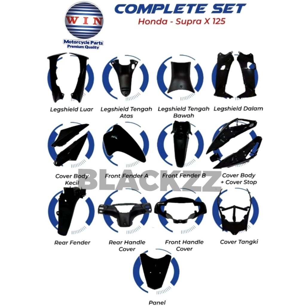 Complete Set Body Supra X 125 2004 2005 2006 Original WIN / FULL SET BODY KASAR HALUS SUPRA X 125