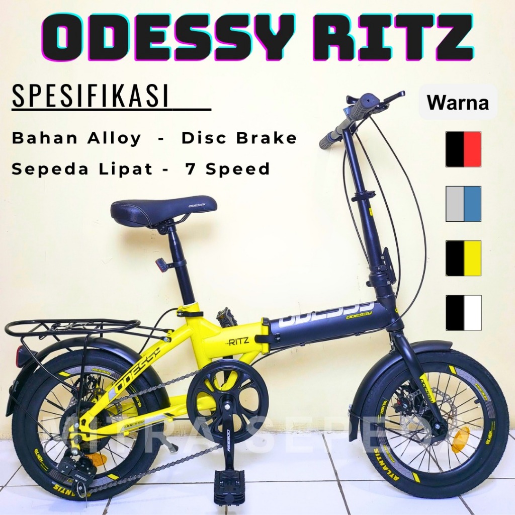 Sepeda Lipat Odessy Ritz Alloy 16 Inch Rem Discbrake