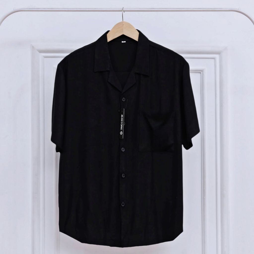 Kemeja polos pria dan wanita Hawai/Kemeja Pantai Abstrak Vintage Casual Lengan Pendek Retro Bahan Ra