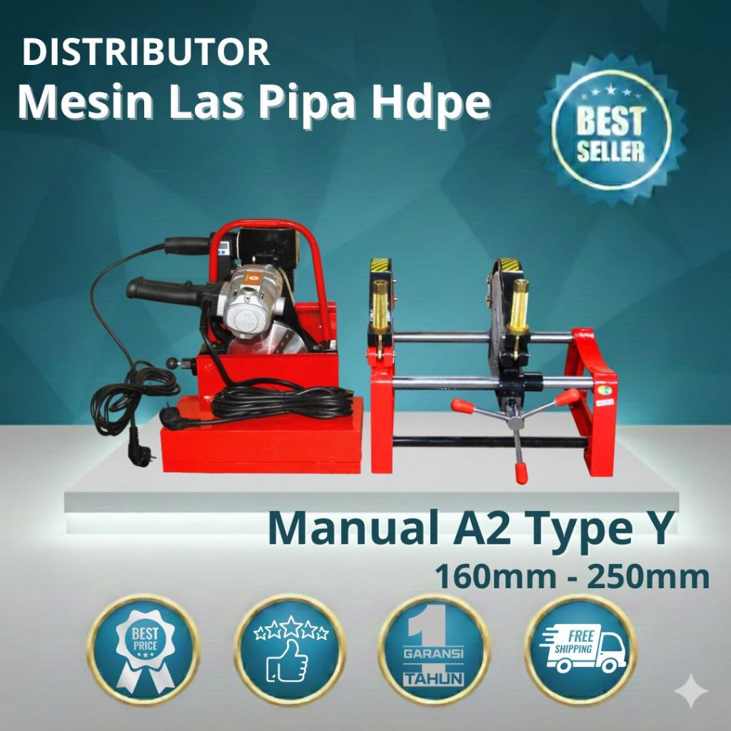Alat Pengelas Pipa Hdpe 160mm Manual A2 Y | Penyambungan Pipa Hdpe Dari 1 14" - 6"