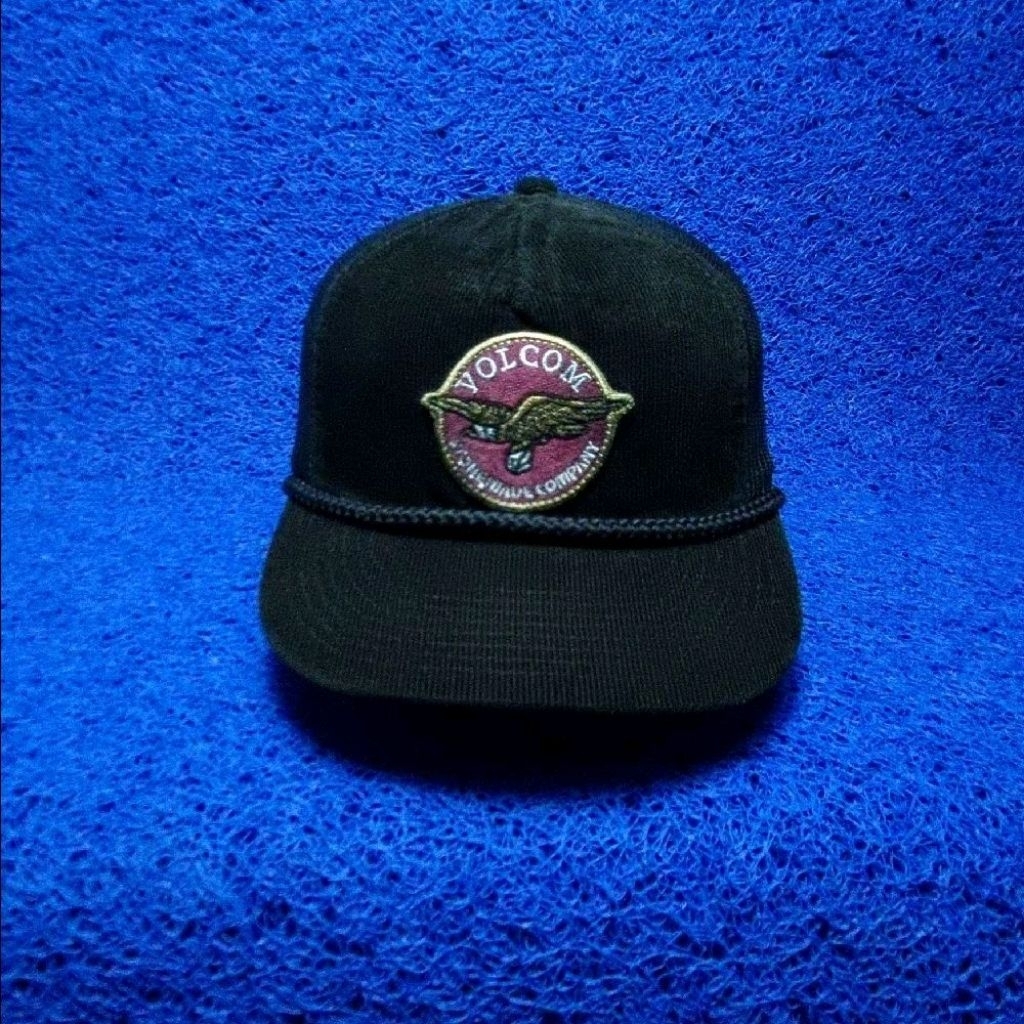 topi volcom corduroy jaring snap adjustable