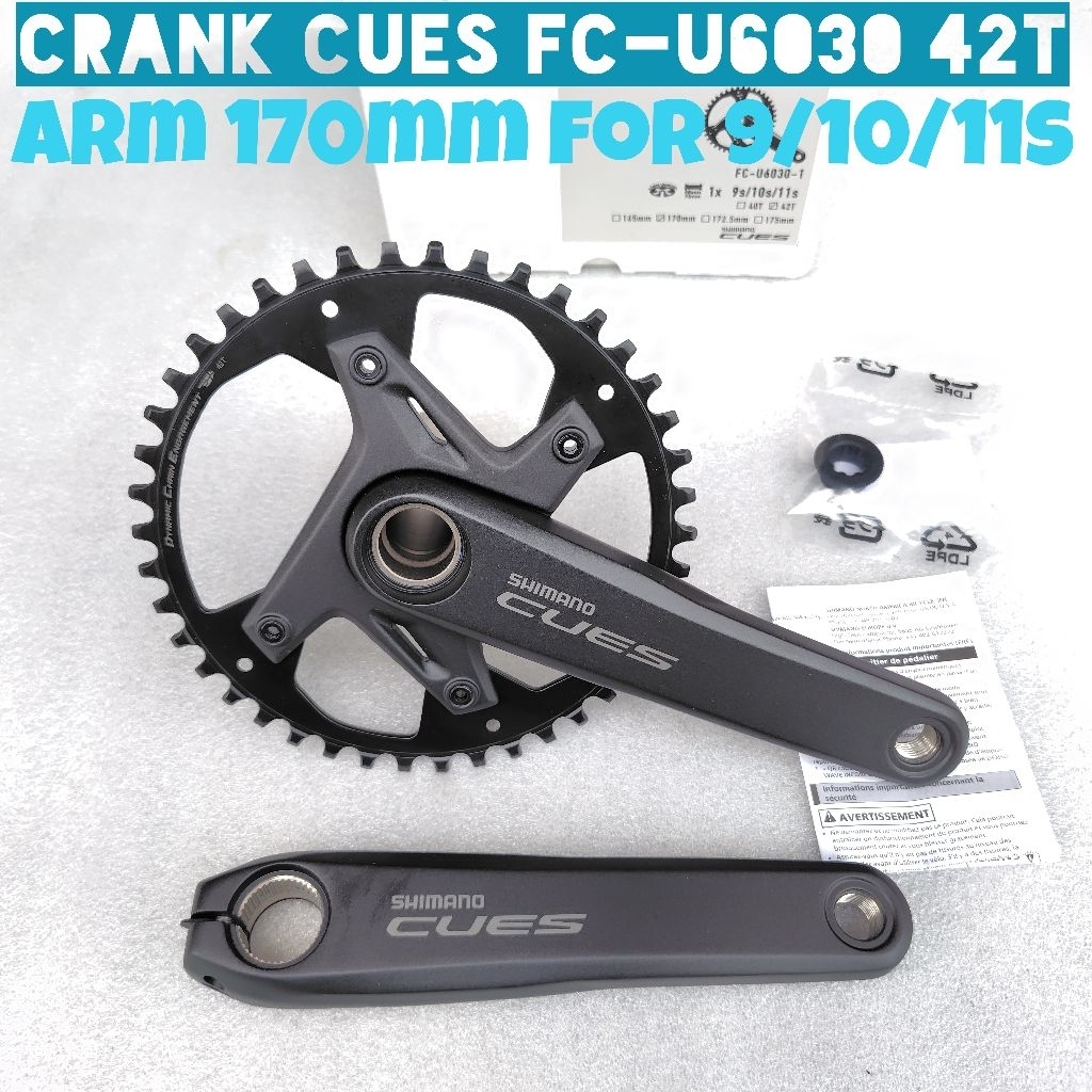 Crank CUES FC-U6030-1 42T Crank Arm 170mm Crank U6030 42T Crank CUES single 42T Arm 170mm Crank SHIM