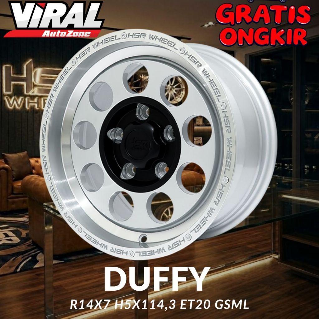 Velg Mobil Granmax , New Carry , L300 , Kuda , Apv , HSR DUFFY Ring 14 R14 Murah