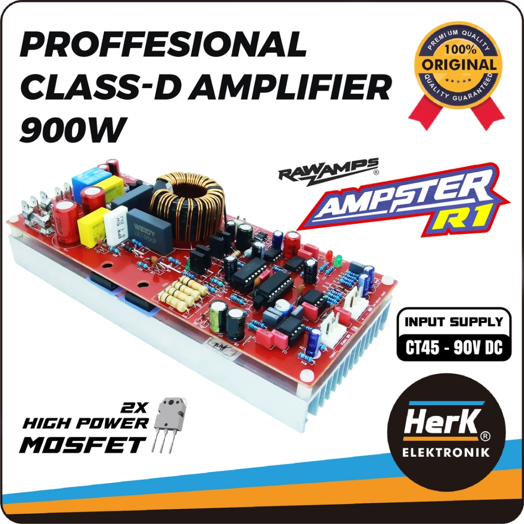 KIT AMPLIFIER POWER AUDIO AMPLI MODUL CLASS-D Ampster R1 900W RAWAMPS
