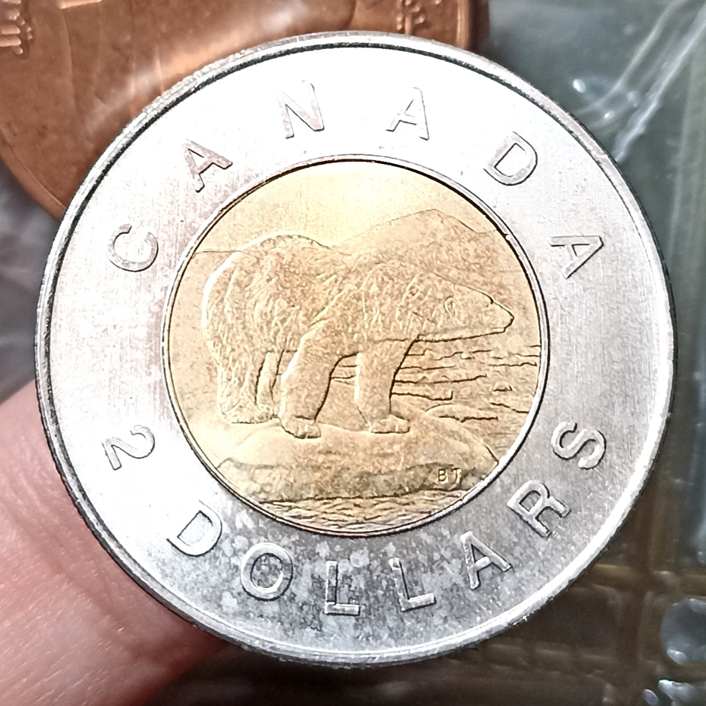 Koin Kuno Canada 2 Dollars - Elizabeth II Polar bear