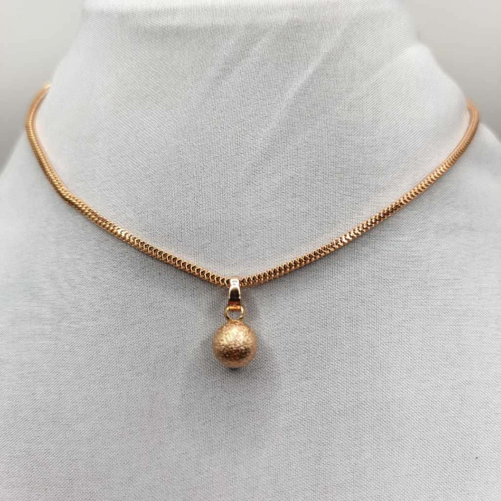 Kalung borsalino 35cm plus liontin bola pasir