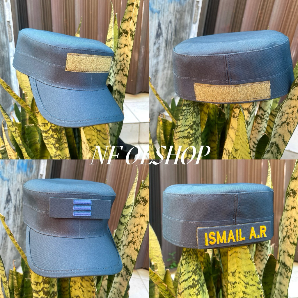 Topi Komando PDH TNI AL || polosan || costume nama & Pangkat