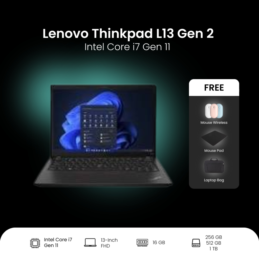 Lenovo Thinkpad L13 Gen 2 | Intel Core i7 Gen 11 | Ram 16GB | Intel Iris Xe Graphics