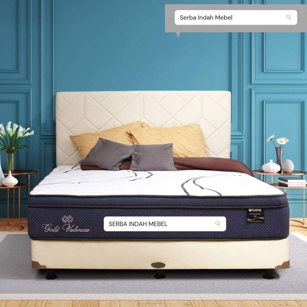Springbed Central Gold Valencia Plushtop Kasur Central Gold Edition Series Ukuran 90x200 120x200 140