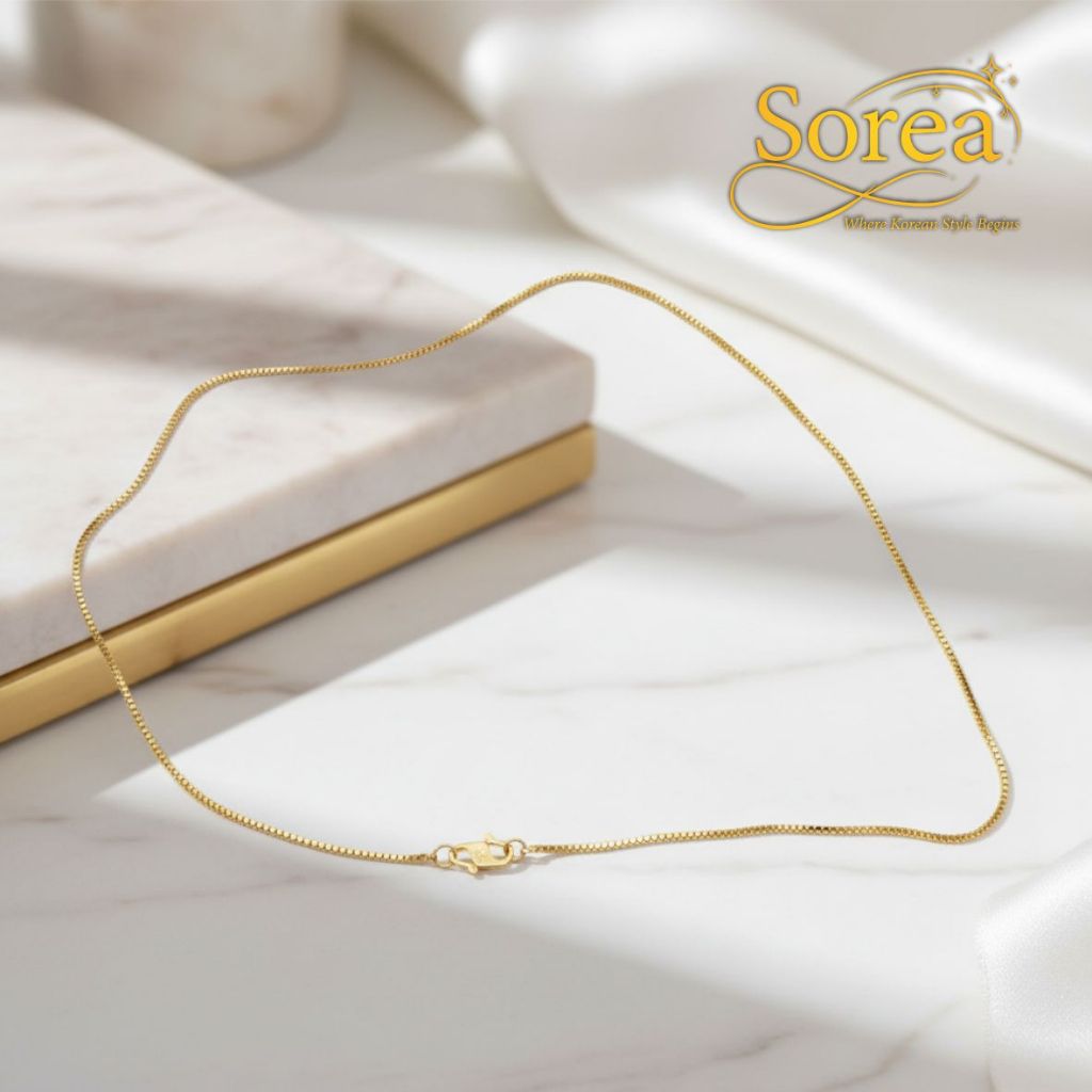Sorea Kalung Polos Lapis Emas | Garansi 1 Tahun | Korean Style | Kalung Xuping | Kalung Wanita | Kal