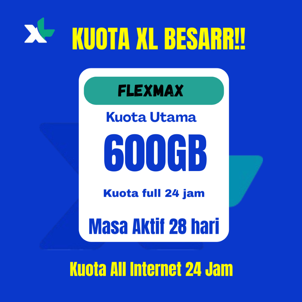 PAKET DATA XL MURAH BESAR (FLEX COMBO, FLEXMAX) 24 JAM – KUOTA NASIONAL SEMUA JARINGAN
