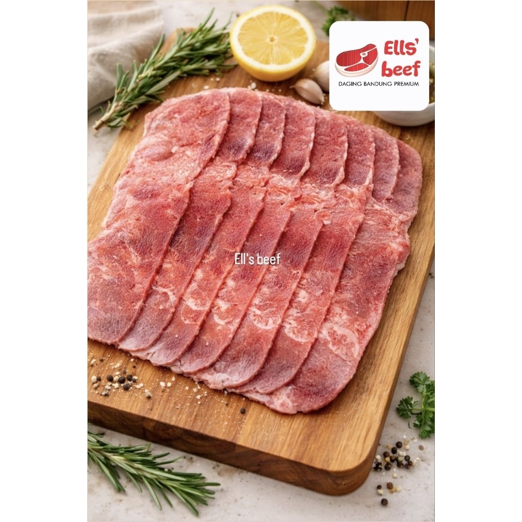 US Beef Slice No Trim Shortplate 500gr | Daging Slice BBQ Suki Halal