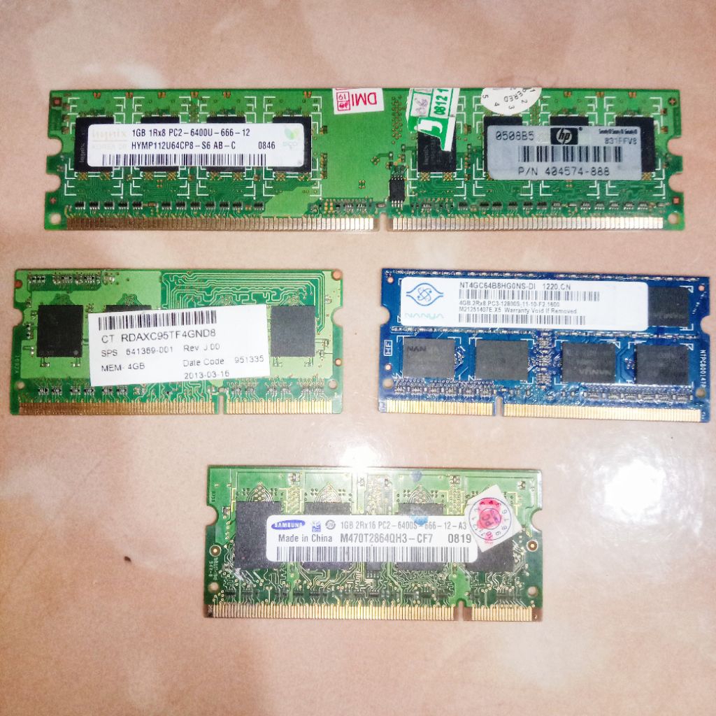 ram laptop dan PC ddr 3 ddr 2 sodim 3 pc10600 12800 2gb 4gb pc2 6400s 1gb pc2 6400u 1gb original cab