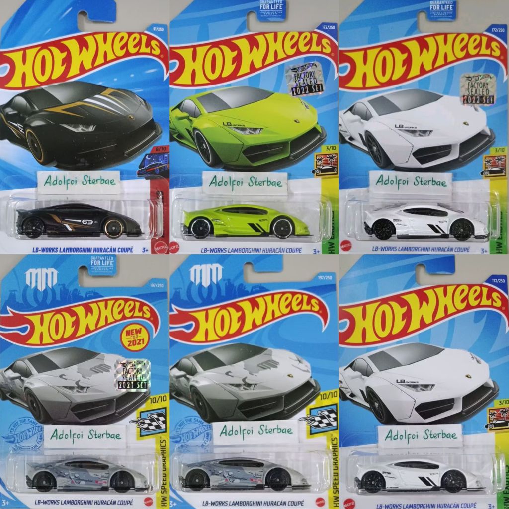 hotwheels hot wheels lb-works lamborghini huracan coupe factory sealed short card hw speed graphics 