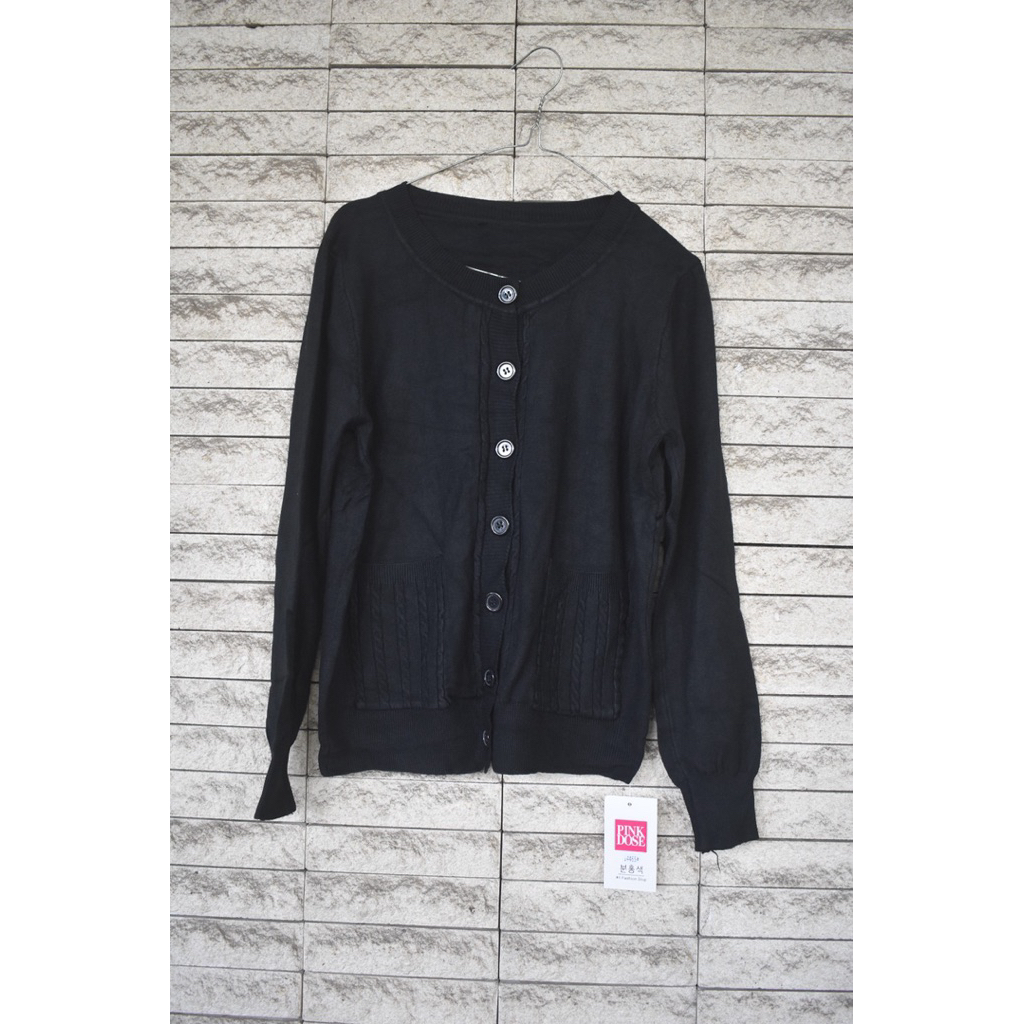 CARDIGAN HITAM PINKDOSE