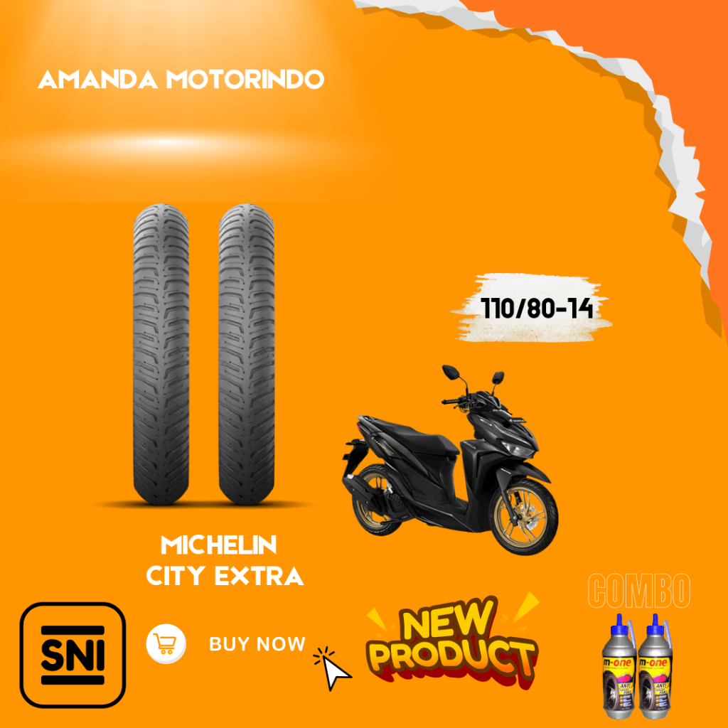 [READY COD] BAN MICHELIN 110/80-14 CITY EXTRA / SATUAN Ban Motor ADV 150, AEROX 155, VARIO 150, all 