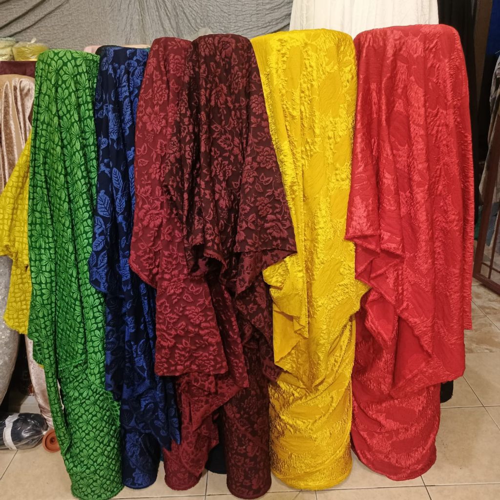 Kain Jaguard Fukuro / Kain Jaguar Embos Fukuro / Kain Jaguard Motif Bunga Timbul