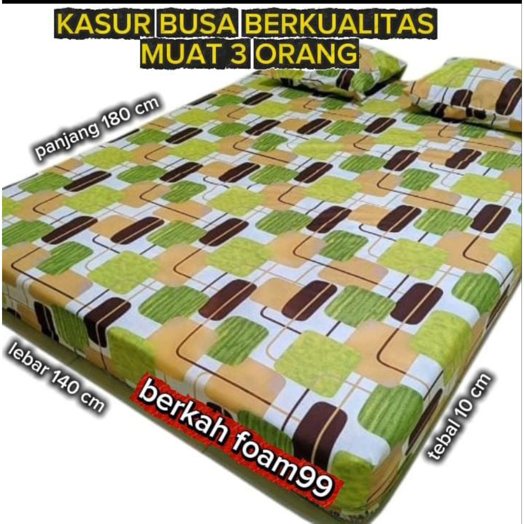 Kasur busa d26 super awet BERKUALITAS muat 3 org uk 180×140×10 cm READY STOK  MOTIP