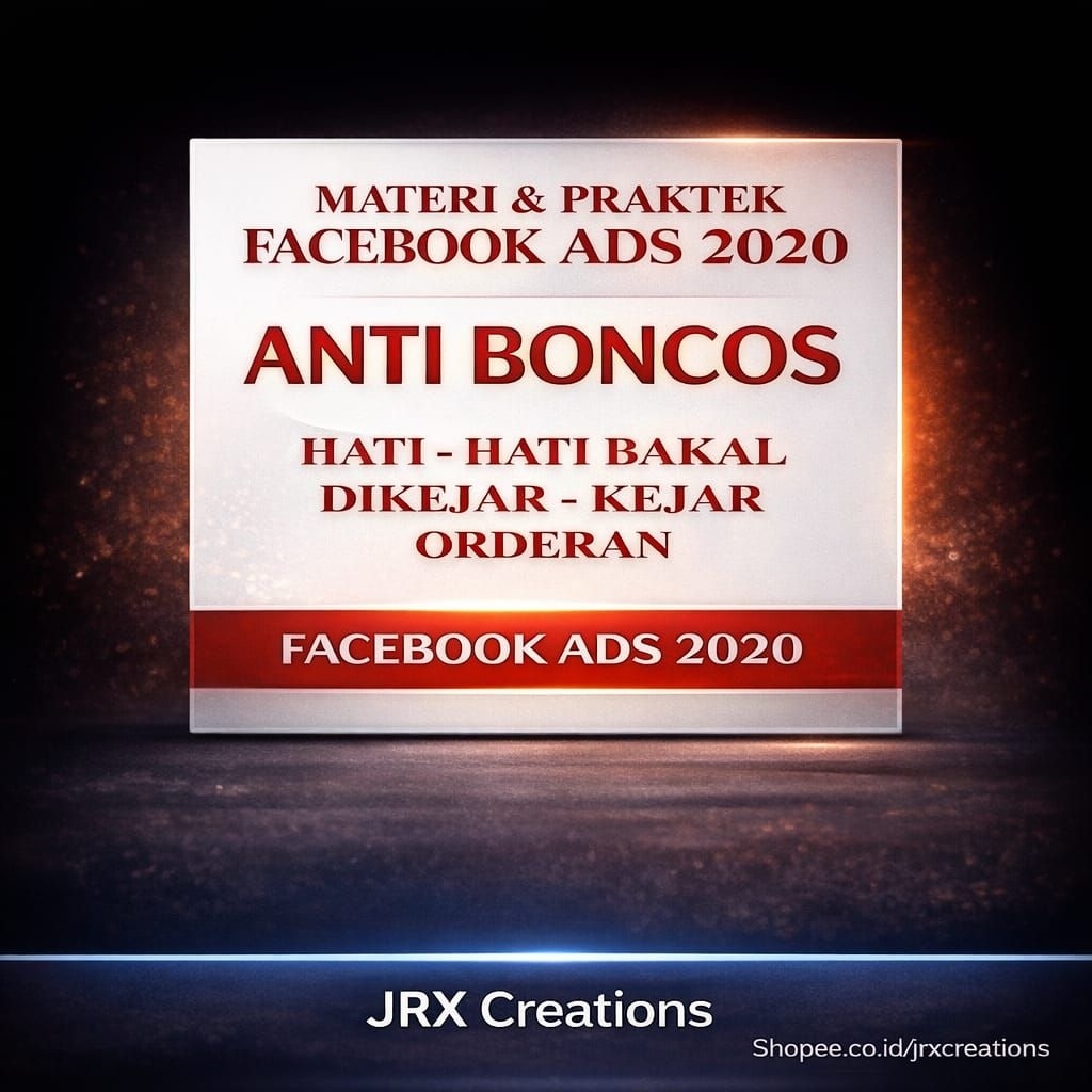 E-Course Tutorial Ecourse Facebook Ads 2020 Teknik Beriklan Fb Ads