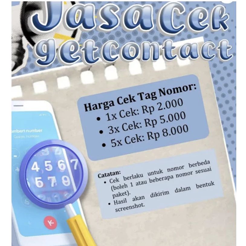 [TAG] JASA LAYANAN CEK NOMOR GETCONTACT