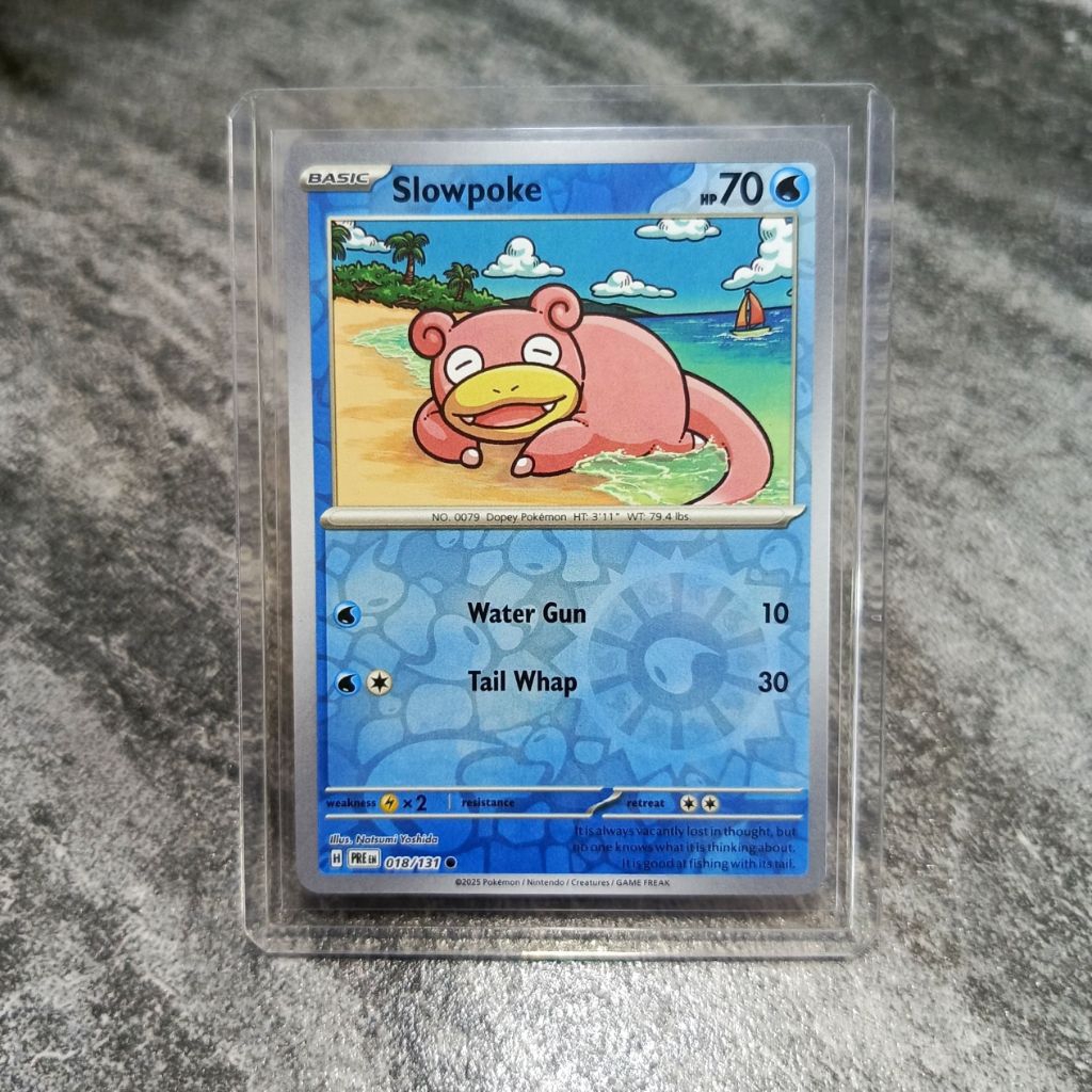 kartu pokemon original english slowpoke holo reverse dapat toploader | kartu pokemon asli | sedia ju