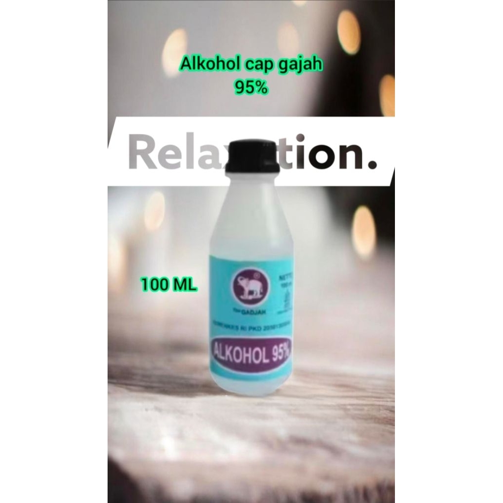 Alkohol cap gajah 100 ml 95% satu bal isi 24 botol