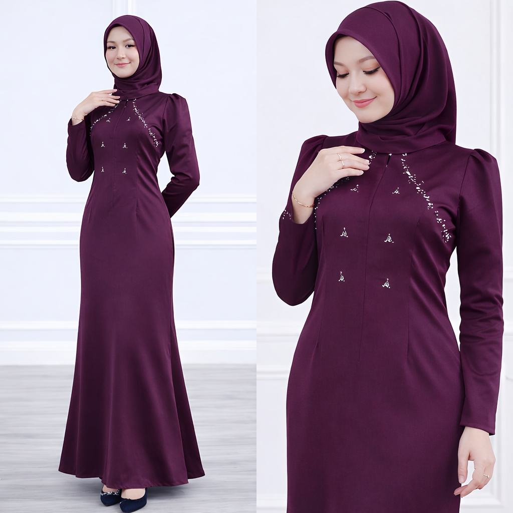 Dress Hanggini Mermaid Premium - Dress Duyung Kondangan Lamaran Wisuda Kekinian Simple dan Elegant