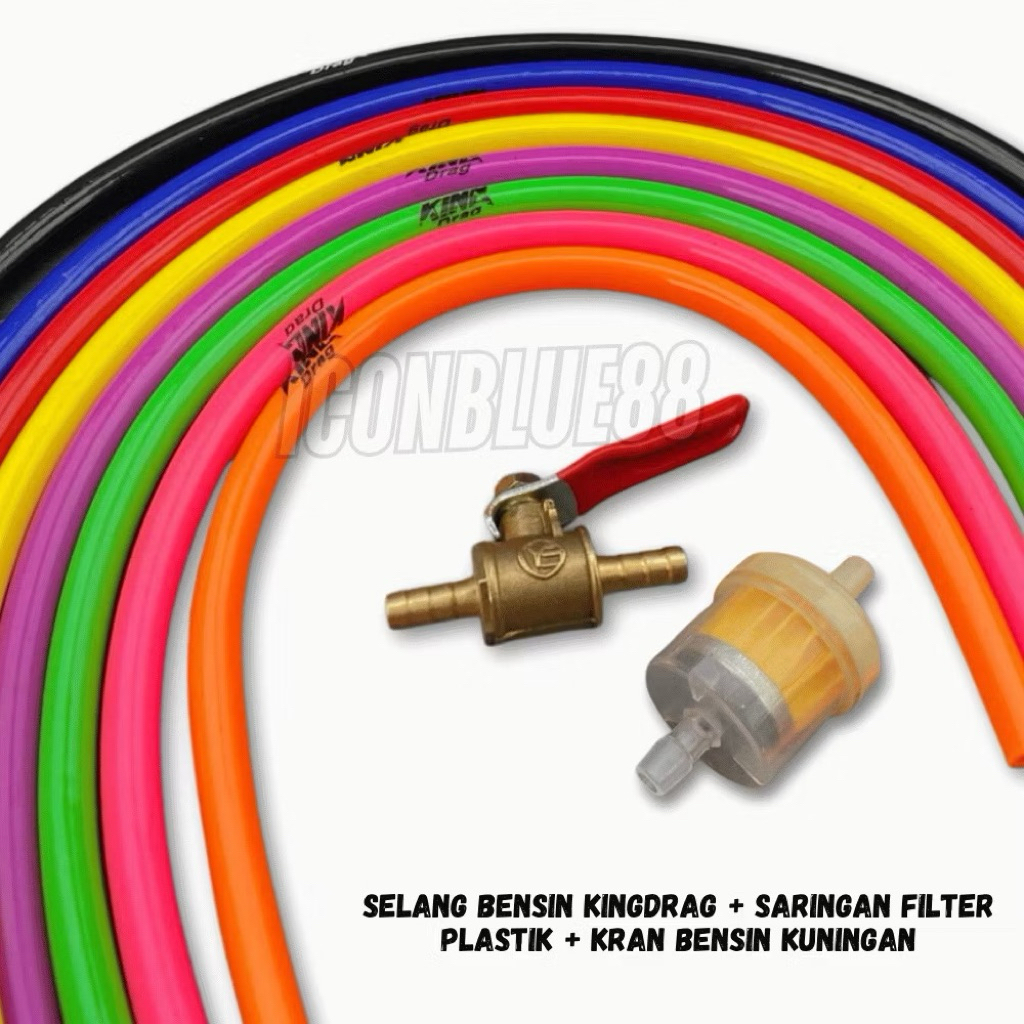 ( BERKAH MOTOR RACING99 VARIASI ) Promo cod 1 set komplit selang minyak speed hunter/kran kuningan/ 