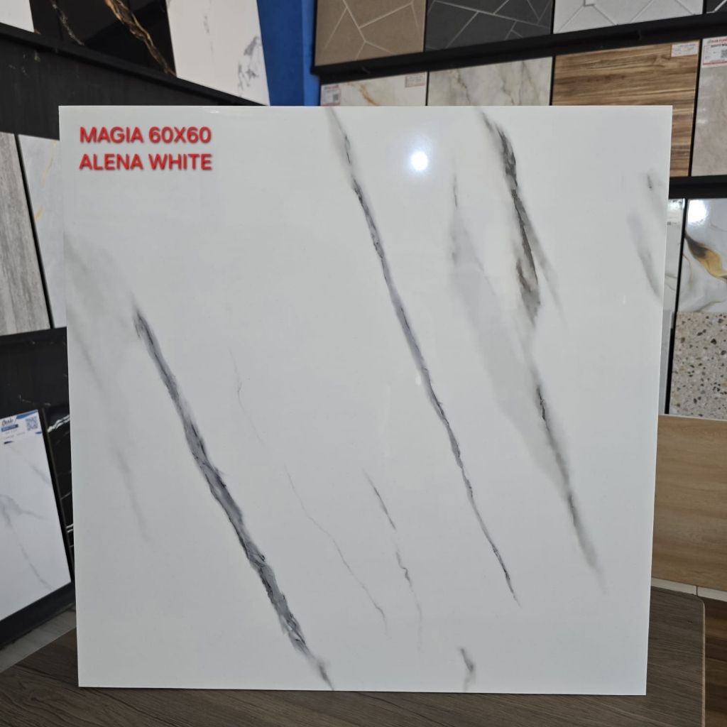 Granit lantai 60x60.Alena White/Magia Granit