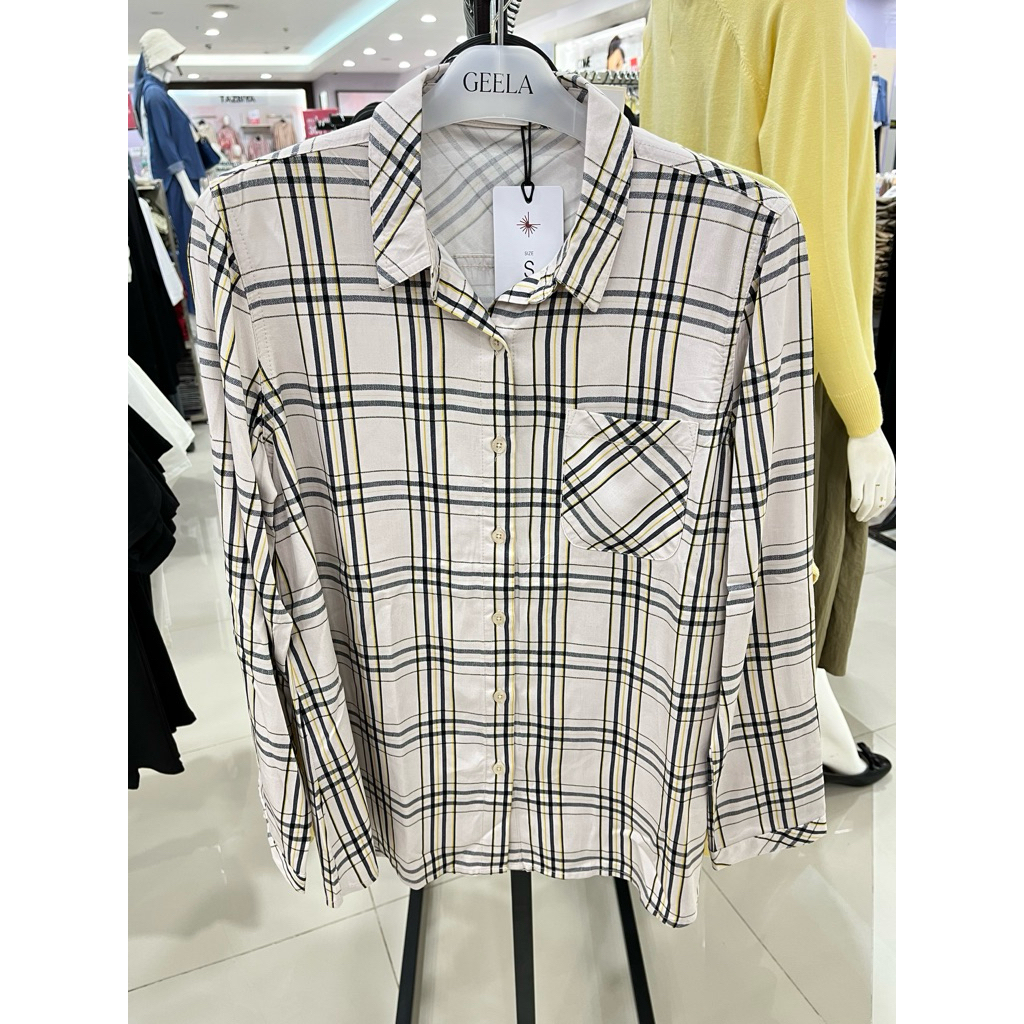 Kemeja Geela Motif Kotak Size S-XXL
