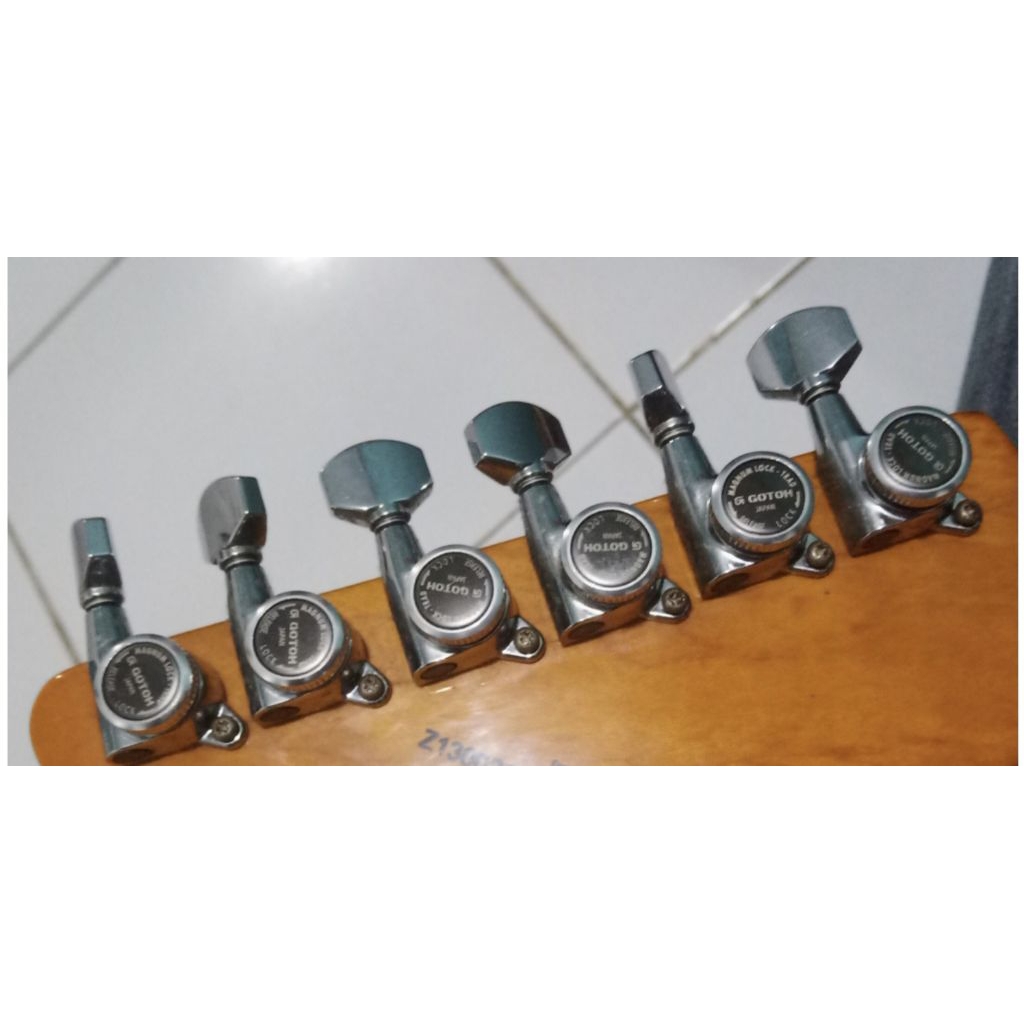 dryer tuning machine gitar sejajar GOTOH SG 381MGT japan locking tuning inline second