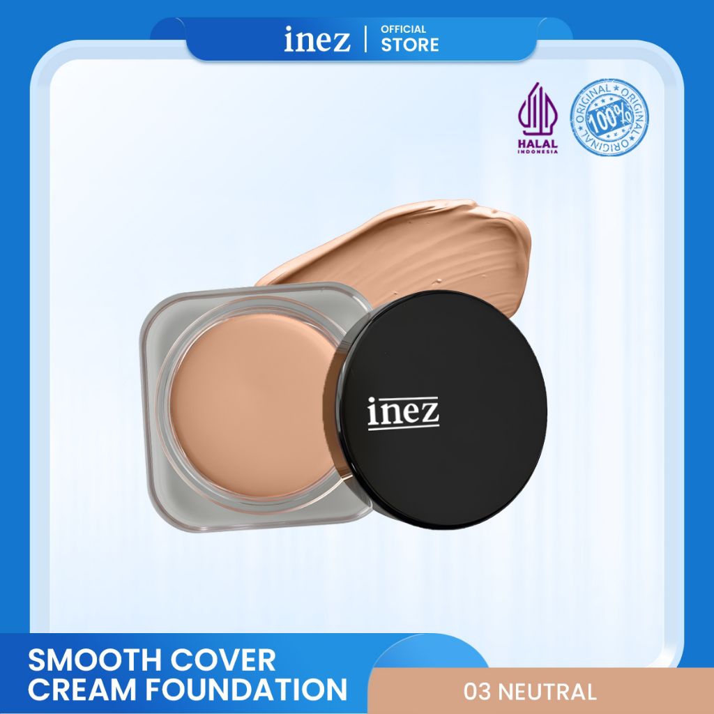 Inez smooth cover cream foundation/foundation padat