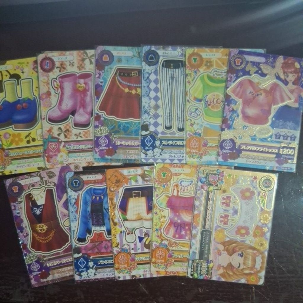 [aikatsu] kartu japan normal brand acc - aoi ran otome kaede mizuki kii maria akari sumire