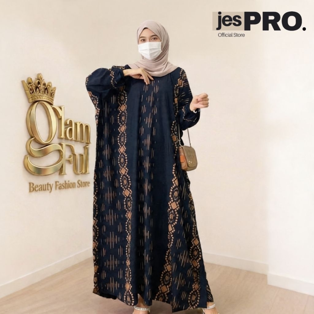 JESPRO X GLAMFUL 238 | Kaftan Diva Dress Busui Daster Rayon Premium Gamis Wanita Tebal Longdress Baj