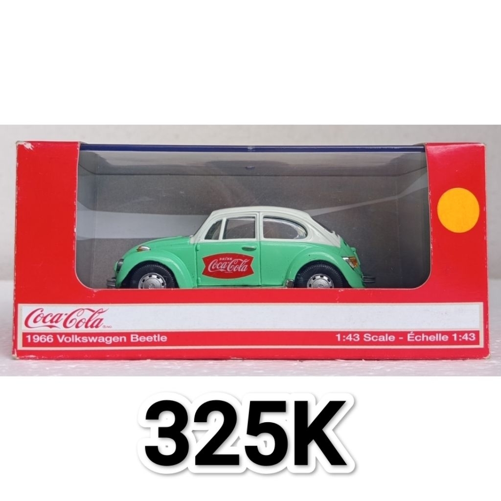 Diecast Skala 43 Motor City Classics Volkswagen VW Beetle Bug Kodok Coca Cola
