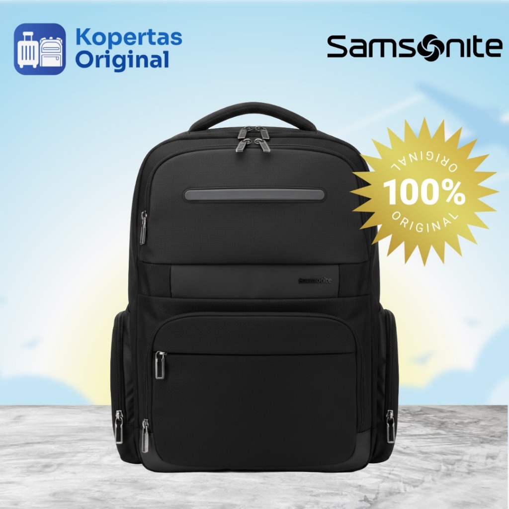 Samsonite Charde Tas Ransel Hitam - Pria Wanita